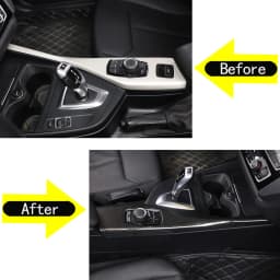 For BMW 1 2 Series F20 F21 F22 F23 116I 118I 2012-2019 ABS Carbon Fiber Multimedia Button Panel Cover Sticker Car Accessories