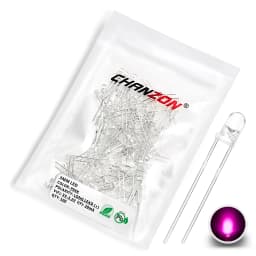 100pcs 3mm LED Diode Kit Ultra Bright Warm White Red Green Blue UV Purple Yellow Orange Pink 2V 3V F3 3 mm Emitting Assorted Set
