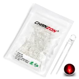 100pcs 3mm LED Diode Kit Ultra Bright Warm White Red Green Blue UV Purple Yellow Orange Pink 2V 3V F3 3 mm Emitting Assorted Set