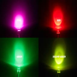 100pcs 3mm LED Diode Kit Ultra Bright Warm White Red Green Blue UV Purple Yellow Orange Pink 2V 3V F3 3 mm Emitting Assorted Set