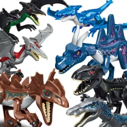 Jurassic Dinosaur World Brutal Raptor T-Rex Triceratops Indominus Rex Model Building Blocks Dino Velociraptor Figure Bricks Toys