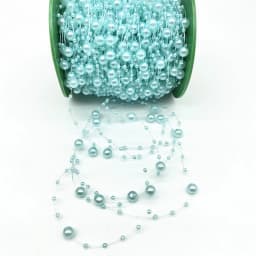 2 Yards 8+3mm Christmas Decoration Fishing Line Artificial Pearls Beads Chain Garland Flowers Wedding Party #SBT
