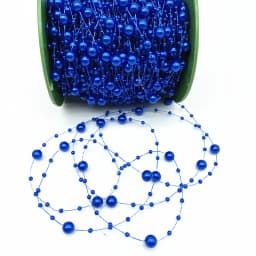 2 Yards 8+3mm Christmas Decoration Fishing Line Artificial Pearls Beads Chain Garland Flowers Wedding Party #SBT