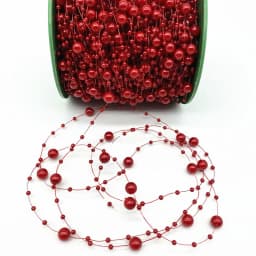 2 Yards 8+3mm Christmas Decoration Fishing Line Artificial Pearls Beads Chain Garland Flowers Wedding Party #SBT