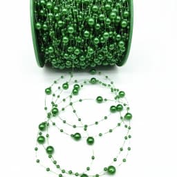 2 Yards 8+3mm Christmas Decoration Fishing Line Artificial Pearls Beads Chain Garland Flowers Wedding Party #SBT