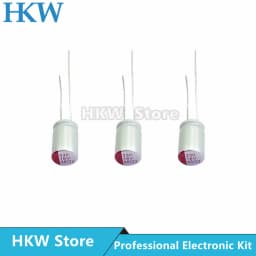 10pcs New DIP Solid Electrolytic Capacitor Super Low ESR 6.3V 16V 25V 35V 50V 100UF 270UF 470UF 220 330 560 680 UF 820UF 1000UF