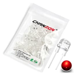 50Pcs 8mm LED Diode Straw Hat 0.75W 0.2W 0.25W White Red Green Blue Yellow 2V 3V 20mA DIP F8 DIY PCB Emitting Light Lamp Bulb