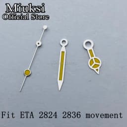 Miuksi watch hands green luminous hands fit NH35 NH36 3135 ETA2836 2824 Miyota8205 8215 821A Mingzhu DG2813 3804 PT5000 movement