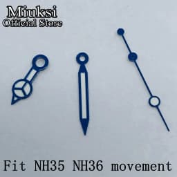 Miuksi watch hands green luminous hands fit NH35 NH36 3135 ETA2836 2824 Miyota8205 8215 821A Mingzhu DG2813 3804 PT5000 movement