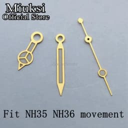 Miuksi watch hands green luminous hands fit NH35 NH36 3135 ETA2836 2824 Miyota8205 8215 821A Mingzhu DG2813 3804 PT5000 movement