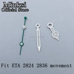 Miuksi watch hands green luminous hands fit NH35 NH36 3135 ETA2836 2824 Miyota8205 8215 821A Mingzhu DG2813 3804 PT5000 movement