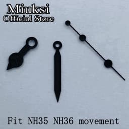 Miuksi watch hands green luminous hands fit NH35 NH36 3135 ETA2836 2824 Miyota8205 8215 821A Mingzhu DG2813 3804 PT5000 movement