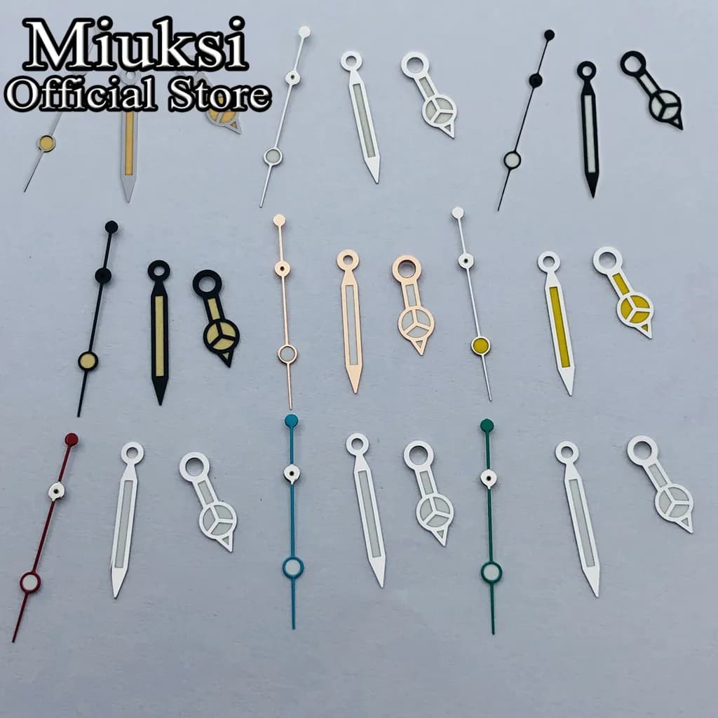 Miuksi watch hands green luminous hands fit NH35 NH36 3135 ETA2836 2824 Miyota8205 8215 821A Mingzhu DG2813 3804 PT5000 movement