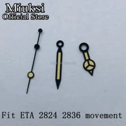 Miuksi watch hands green luminous hands fit NH35 NH36 3135 ETA2836 2824 Miyota8205 8215 821A Mingzhu DG2813 3804 PT5000 movement