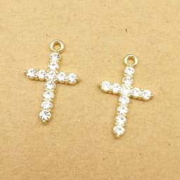 10pcs Pearl Crystal Cross Charm for Jewelry Making Necklace Bracelet Earring Pendant Diy Accessories Zinc Alloy