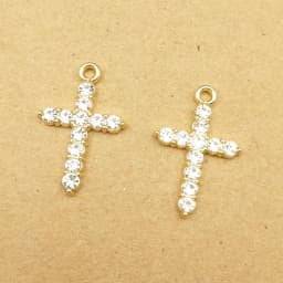 10pcs Pearl Crystal Cross Charm for Jewelry Making Necklace Bracelet Earring Pendant Diy Accessories Zinc Alloy
