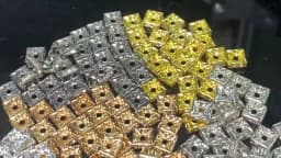 Gold Color Silver Color Square Rhinestone Rondelles Crystal Spacer Beads For Jewelry Making DIY Bracelet Necklace Accessories