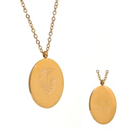 Yhpup 316 Stainless Steel 12 Month Birth Flower Floral Pendant Necklace Mother Sister Giff PVD Collar Golden Necklace Waterproof