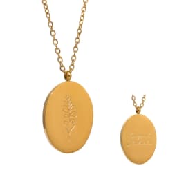 Yhpup 316 Stainless Steel 12 Month Birth Flower Floral Pendant Necklace Mother Sister Giff PVD Collar Golden Necklace Waterproof