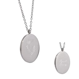 Yhpup 316 Stainless Steel 12 Month Birth Flower Floral Pendant Necklace Mother Sister Giff PVD Collar Golden Necklace Waterproof