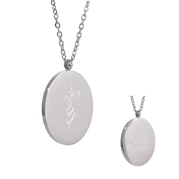 Yhpup 316 Stainless Steel 12 Month Birth Flower Floral Pendant Necklace Mother Sister Giff PVD Collar Golden Necklace Waterproof