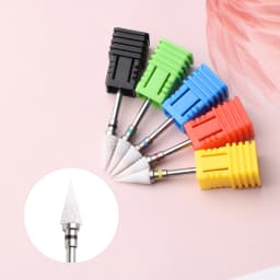 LadyMisty Ceramic Carbide Nail Drill Bit Nail Cutter Rotate Burr Milling Bits Electric Drill Machine For Manicure Pedicure Tools