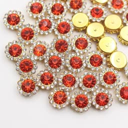 30PCS-100PCS Gold Flower Claw Rhinestones Glitter Crystals Trim Stones Beads Garment Crafts Sew On Rhinestones for Clothes Gems