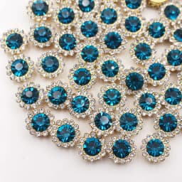 30PCS-100PCS Gold Flower Claw Rhinestones Glitter Crystals Trim Stones Beads Garment Crafts Sew On Rhinestones for Clothes Gems