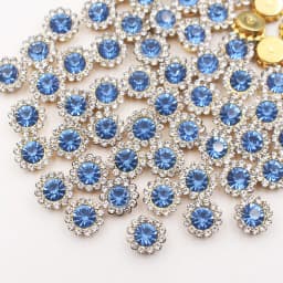 30PCS-100PCS Gold Flower Claw Rhinestones Glitter Crystals Trim Stones Beads Garment Crafts Sew On Rhinestones for Clothes Gems