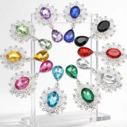 NDelicate Shining Brooch 45*25mm 10Pcs/Set Crystal Accessories Fashion Gorgeous Wedding Invitation Holiday Creative Decoration