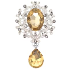 NDelicate Shining Brooch 45*25mm 10Pcs/Set Crystal Accessories Fashion Gorgeous Wedding Invitation Holiday Creative Decoration