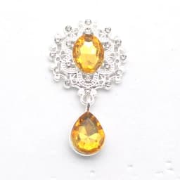 NDelicate Shining Brooch 45*25mm 10Pcs/Set Crystal Accessories Fashion Gorgeous Wedding Invitation Holiday Creative Decoration