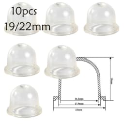 10/20pcs Carburetor Spare Parts 19/22mm Carb Primer Bulb Cap Small Fuel Pump For Chainsaws Blower Trimmer Brushcutter Replace