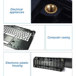 M2 M2.5 M3 M4 M5 M6 M8 Brass Hot Melt Insert Knurled Nut Thread Heat Molding Double Twill Injection Embedment Nut For 3D Printer