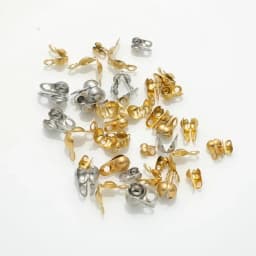 50-100pcs 18k Gold Stainless Steel Ball Chain Calotte Crimps Beads Connector End Clasp DIY Jewelry Necklace Bracelets Supplies