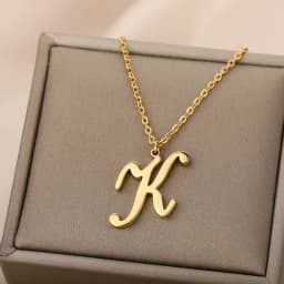 Dainty Initial Letter Necklaces For Women Gold Color Minimalist Stainless Steel Initial Necklace Femme Wedding Jewelry Gift