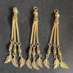 2pcs/lot Tassel Charms Gold Color Pendant For Earrings Necklaces DIY Handmade Decorations Supplies Jewelry Making Accessories