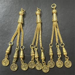 2pcs/lot Tassel Charms Gold Color Pendant For Earrings Necklaces DIY Handmade Decorations Supplies Jewelry Making Accessories