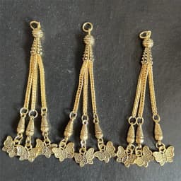 2pcs/lot Tassel Charms Gold Color Pendant For Earrings Necklaces DIY Handmade Decorations Supplies Jewelry Making Accessories
