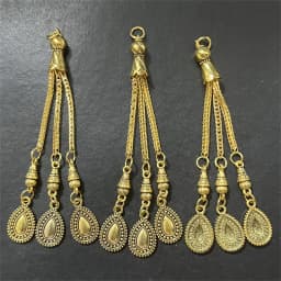 2pcs/lot Tassel Charms Gold Color Pendant For Earrings Necklaces DIY Handmade Decorations Supplies Jewelry Making Accessories