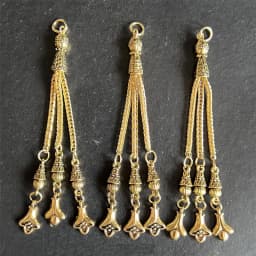 2pcs/lot Tassel Charms Gold Color Pendant For Earrings Necklaces DIY Handmade Decorations Supplies Jewelry Making Accessories