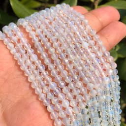 Natural Blue Sapphire Round Faceted Loose Spacer Tiny Beads DIY Bracelet Earring Charms for Jewelry Making 15inch  2/3/4mm
