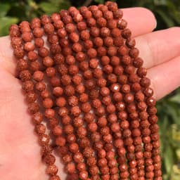 Natural Blue Sapphire Round Faceted Loose Spacer Tiny Beads DIY Bracelet Earring Charms for Jewelry Making 15inch  2/3/4mm