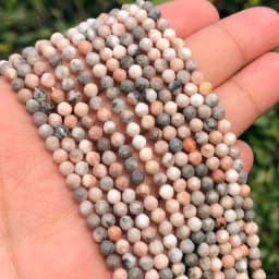Natural Blue Sapphire Round Faceted Loose Spacer Tiny Beads DIY Bracelet Earring Charms for Jewelry Making 15inch  2/3/4mm