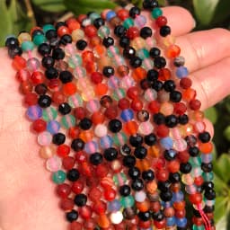 Natural Blue Sapphire Round Faceted Loose Spacer Tiny Beads DIY Bracelet Earring Charms for Jewelry Making 15inch  2/3/4mm