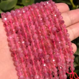 Natural Blue Sapphire Round Faceted Loose Spacer Tiny Beads DIY Bracelet Earring Charms for Jewelry Making 15inch  2/3/4mm
