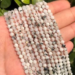 Natural Blue Sapphire Round Faceted Loose Spacer Tiny Beads DIY Bracelet Earring Charms for Jewelry Making 15inch  2/3/4mm