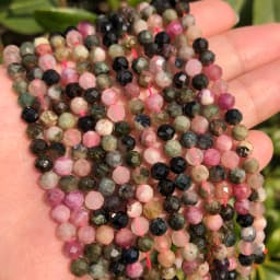 Natural Blue Sapphire Round Faceted Loose Spacer Tiny Beads DIY Bracelet Earring Charms for Jewelry Making 15inch  2/3/4mm