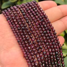 Natural Blue Sapphire Round Faceted Loose Spacer Tiny Beads DIY Bracelet Earring Charms for Jewelry Making 15inch  2/3/4mm