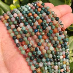 Natural Blue Sapphire Round Faceted Loose Spacer Tiny Beads DIY Bracelet Earring Charms for Jewelry Making 15inch  2/3/4mm